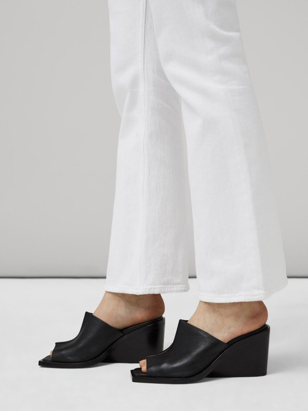 Rag & Bone Black Santiago Leather Wedge Sandals - Sz. EU 40 / US 10